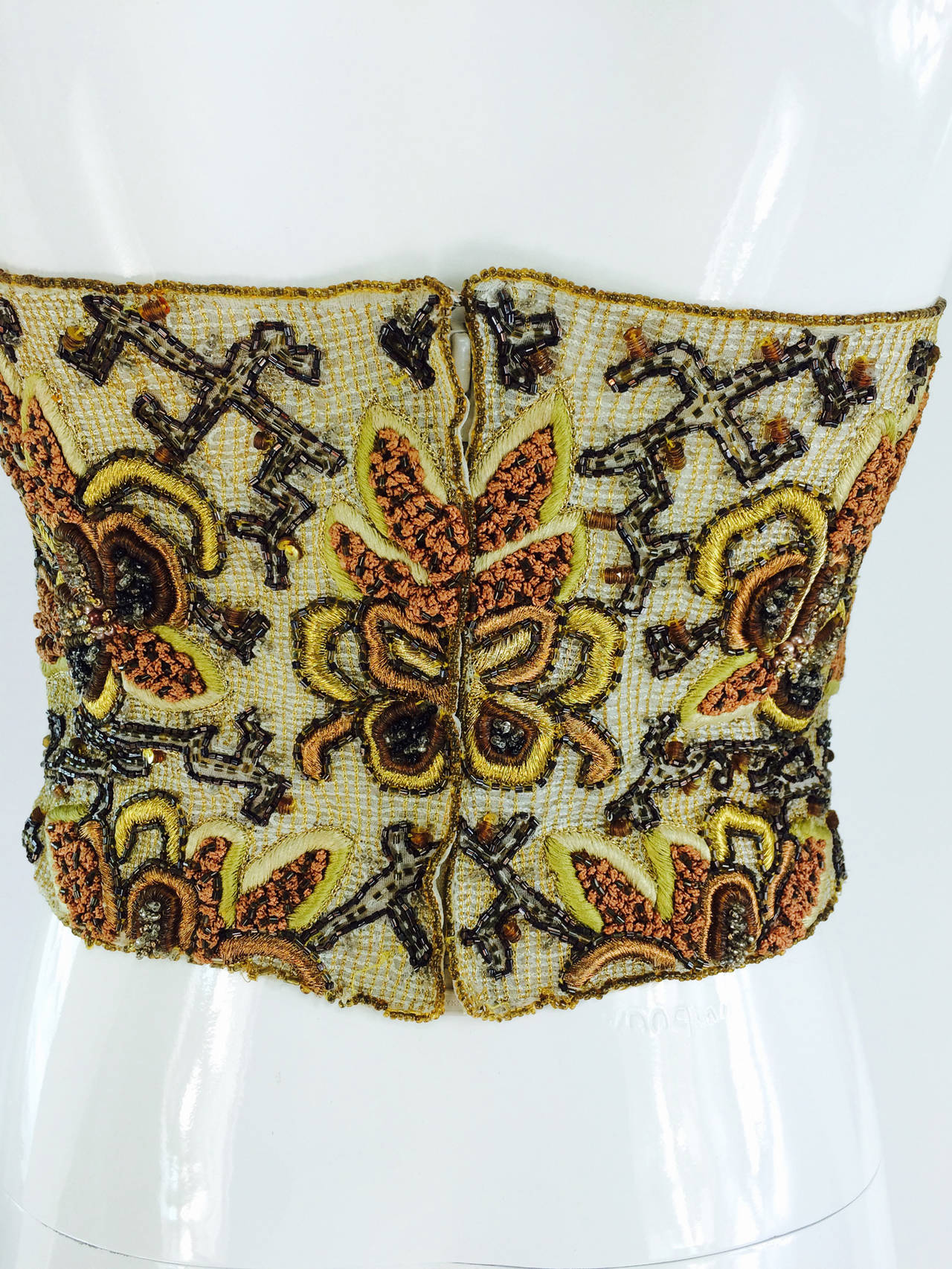 Helene Gainville, Paris hand embroidered Bustier 1