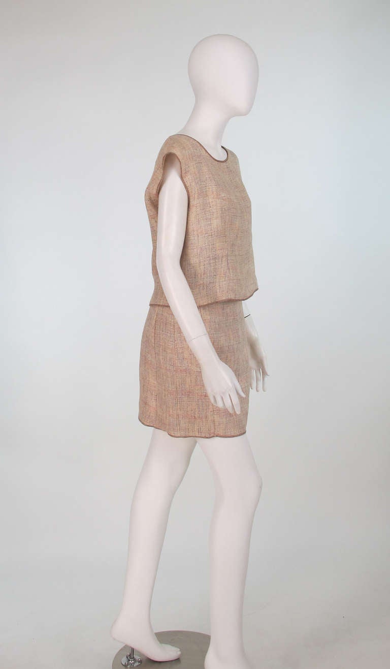 Chanel linen tweed skirt & top 3