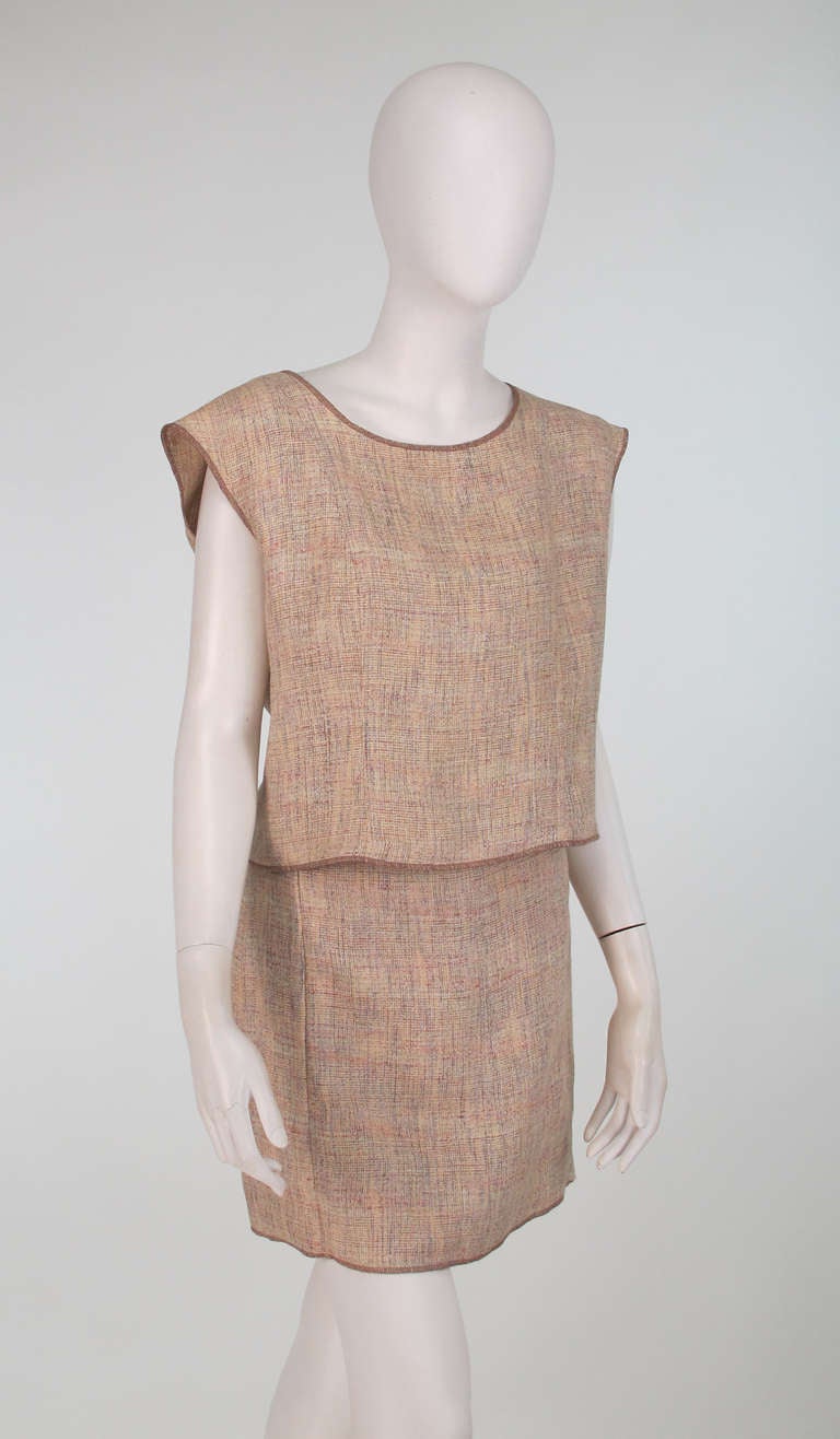 Chanel linen tweed skirt & top 4