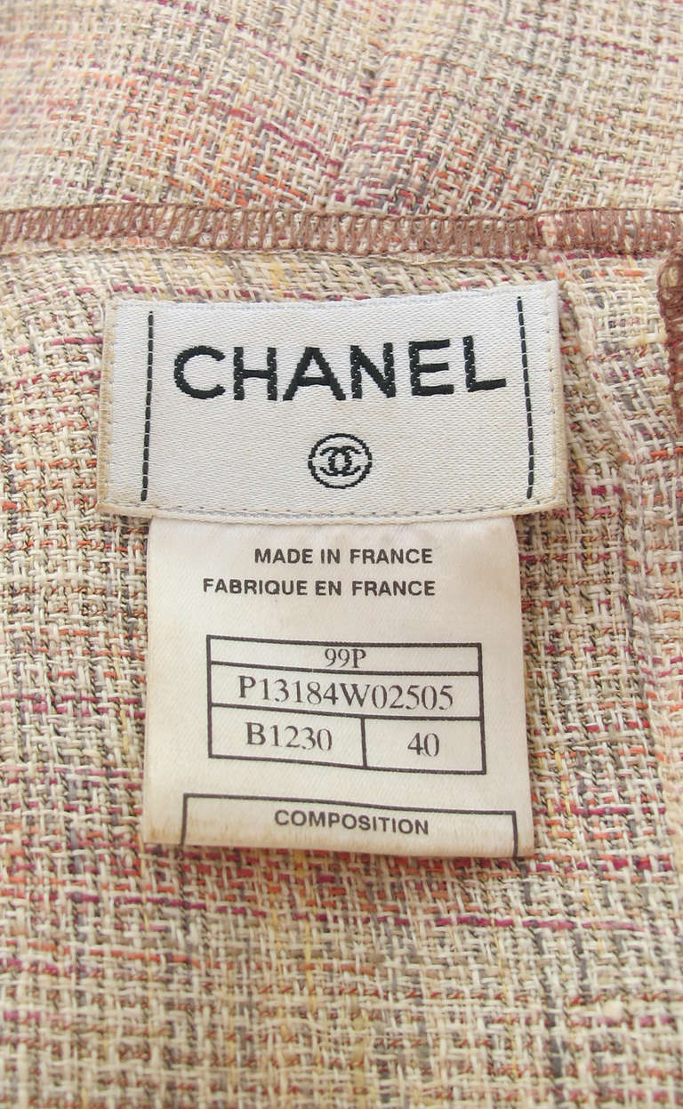 Chanel linen tweed skirt & top 5