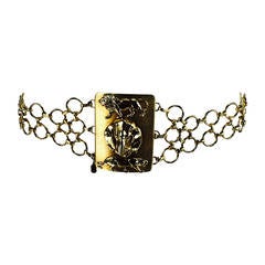 1970s Christian Dior jungle safari chain belt