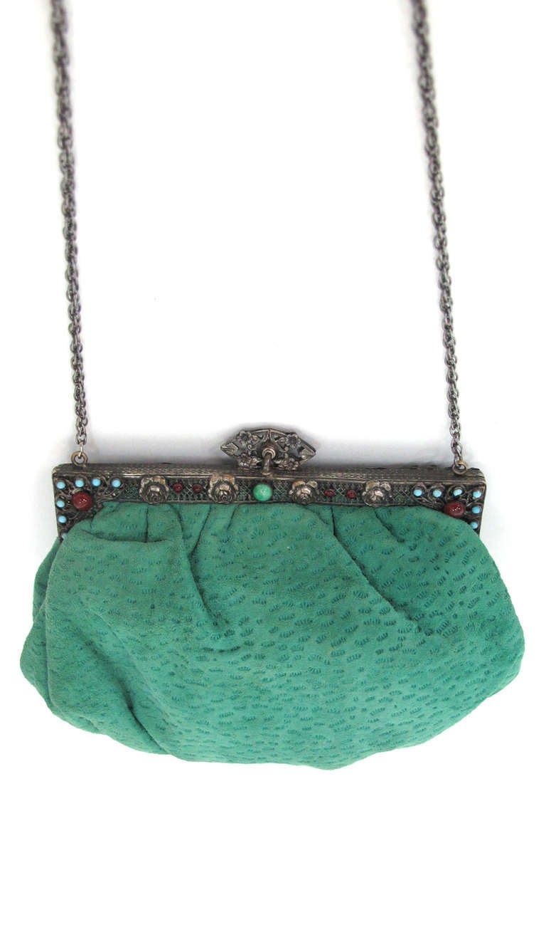 jade green purse