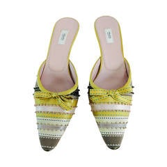 Prada ribbon wrapped mules with bow fronts 2