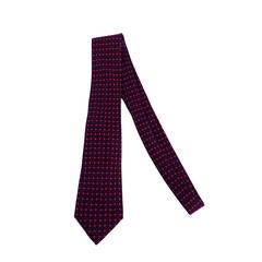 Hermes silk tie in red & blue