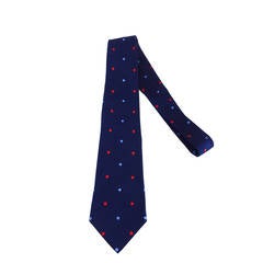 Turnbull & Asser navy blue silk twill tie 7