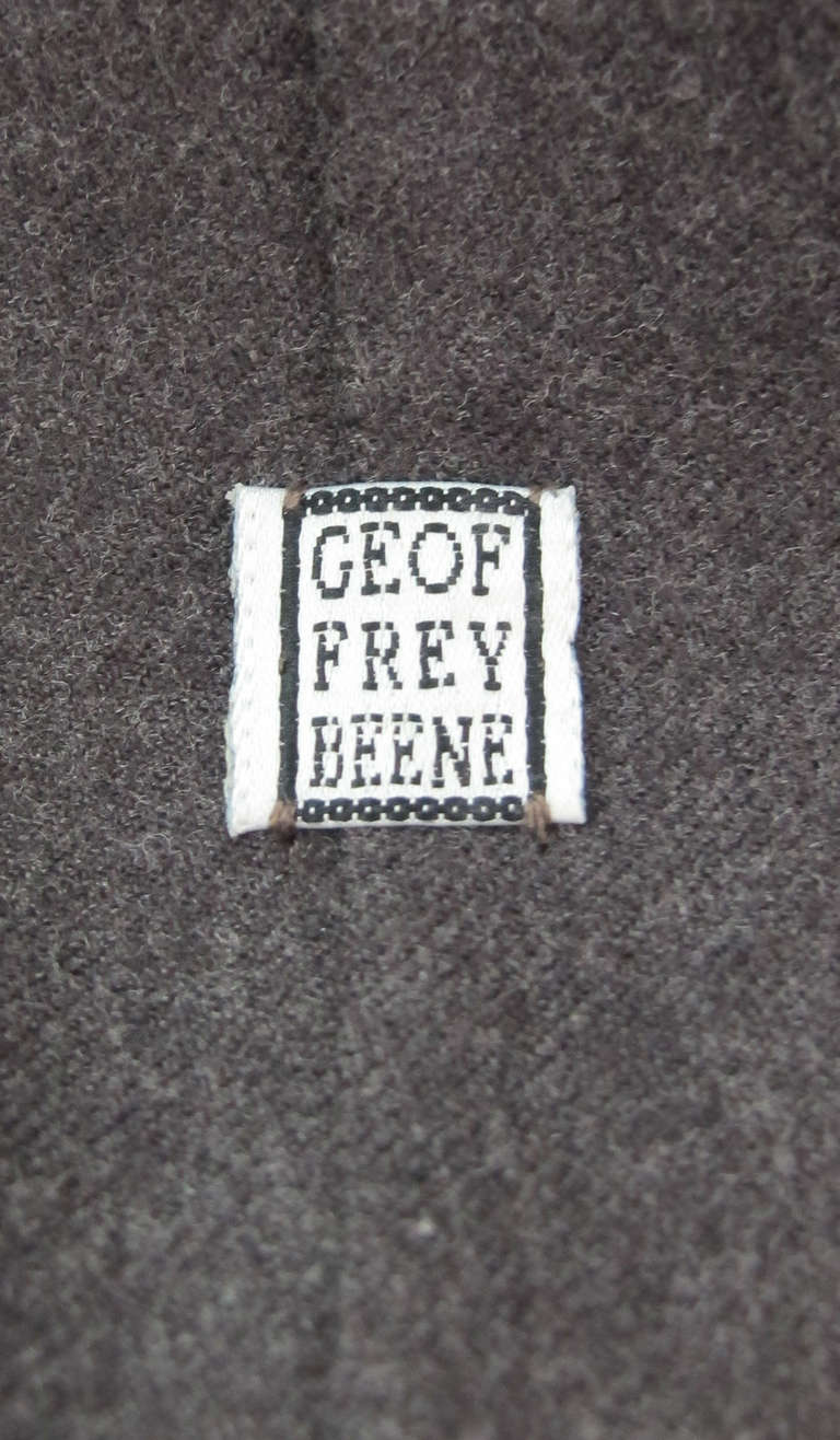 1990s Geoffrey Beene double face wool coat 5