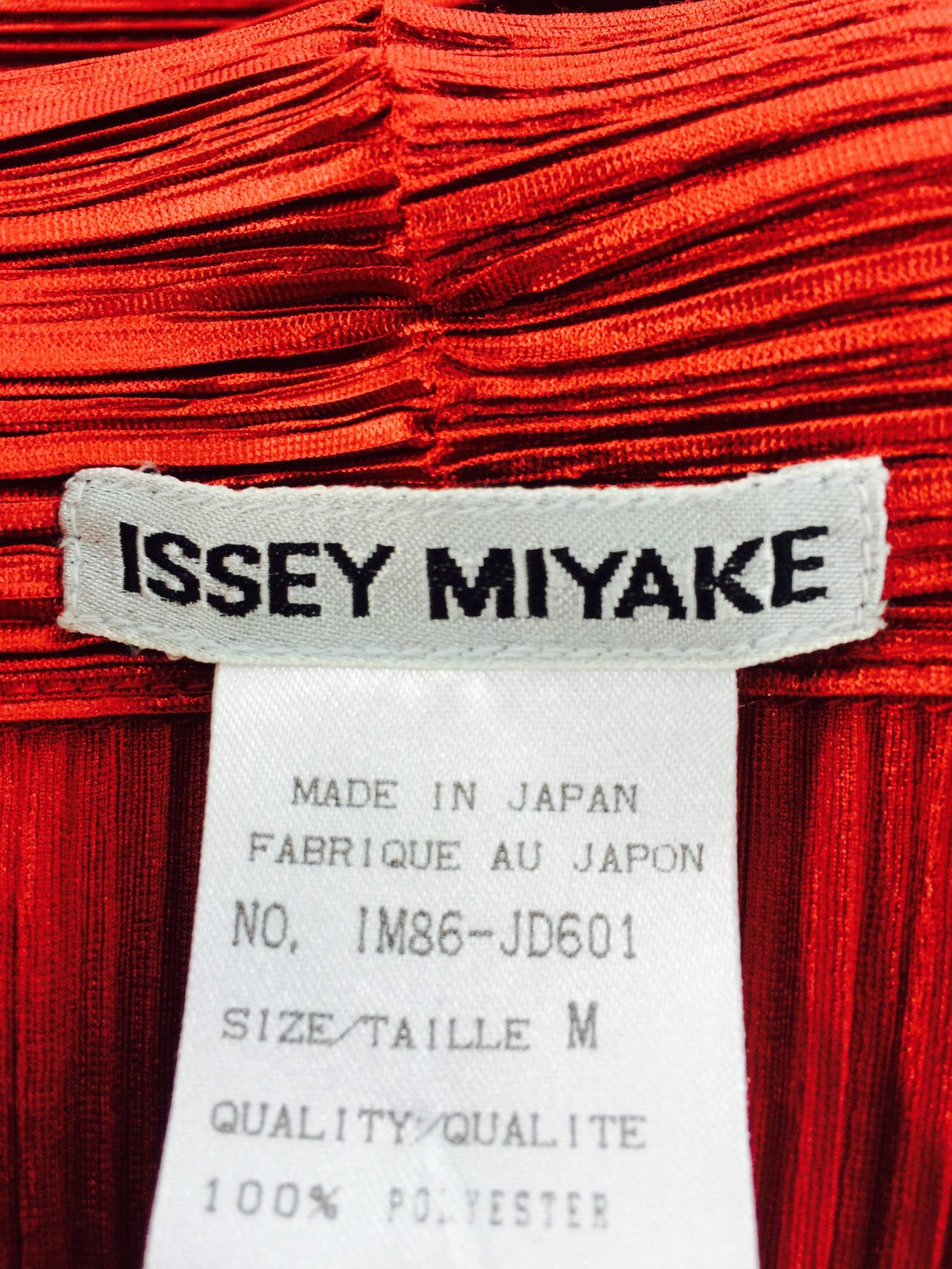 Issey Miyake pleated crimson red long jacket 6