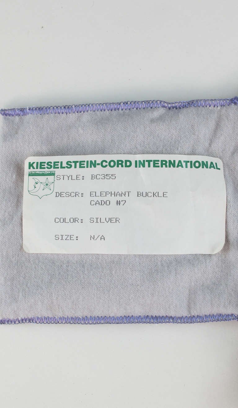 1997 Barry Kieselstein-Cord Tobar the elephant sterling silver large belt buckle 3