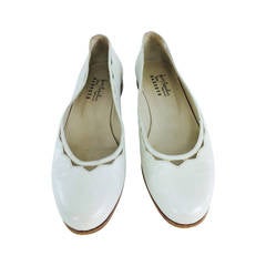 Henry Beguelin cream leather cut out ballet flats 6B 10