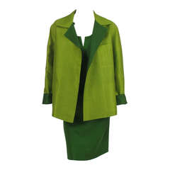 Donna Karan raw silk dress & matching reversible jacket 11