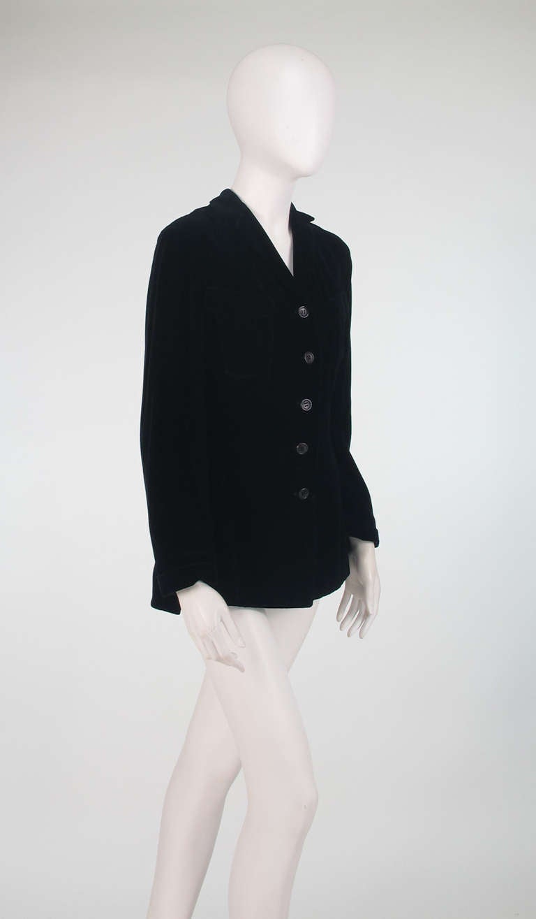 Black 1990s Jil Sander black velvet jacket