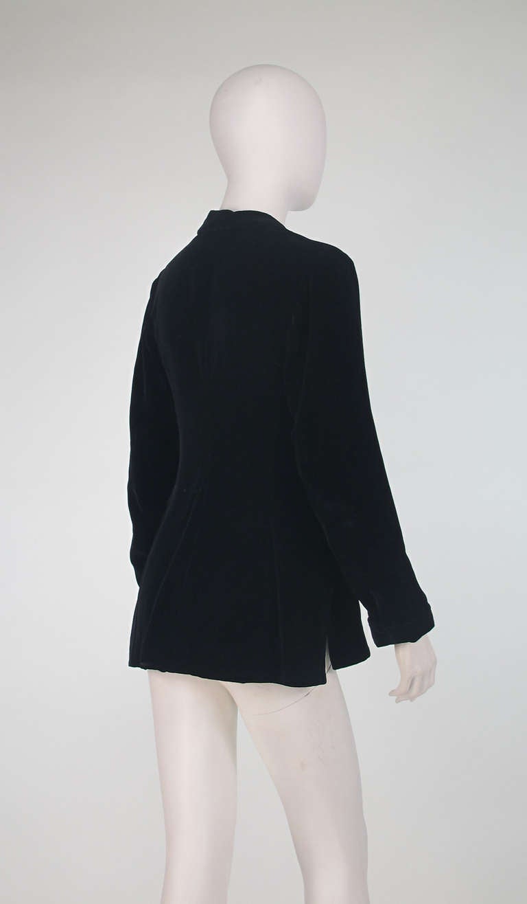 Women's 1990s Jil Sander black velvet jacket
