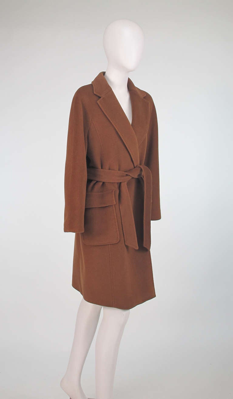 1990s Jaeger camel cashmere wrap coat In Excellent Condition In West Palm Beach, FL