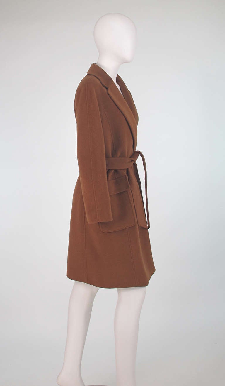 Women's 1990s Jaeger camel cashmere wrap coat