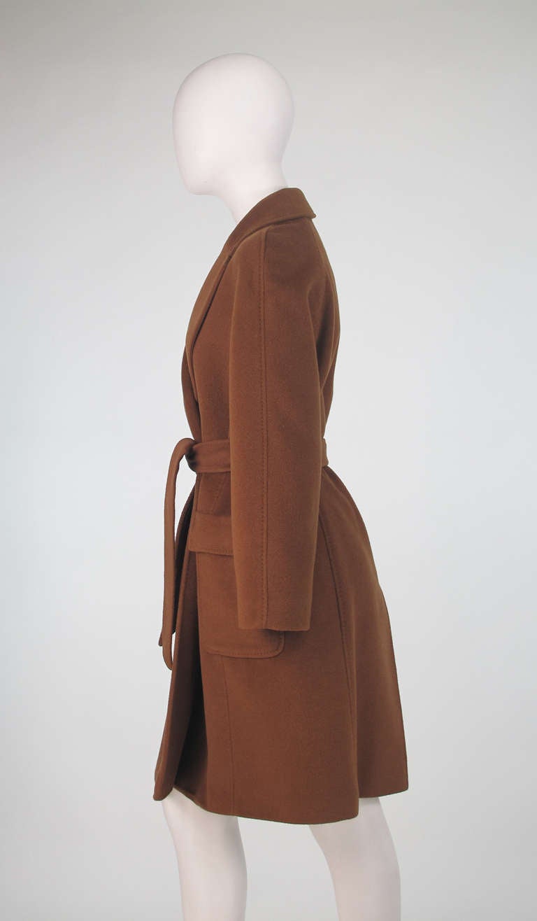 1990s Jaeger camel cashmere wrap coat 4