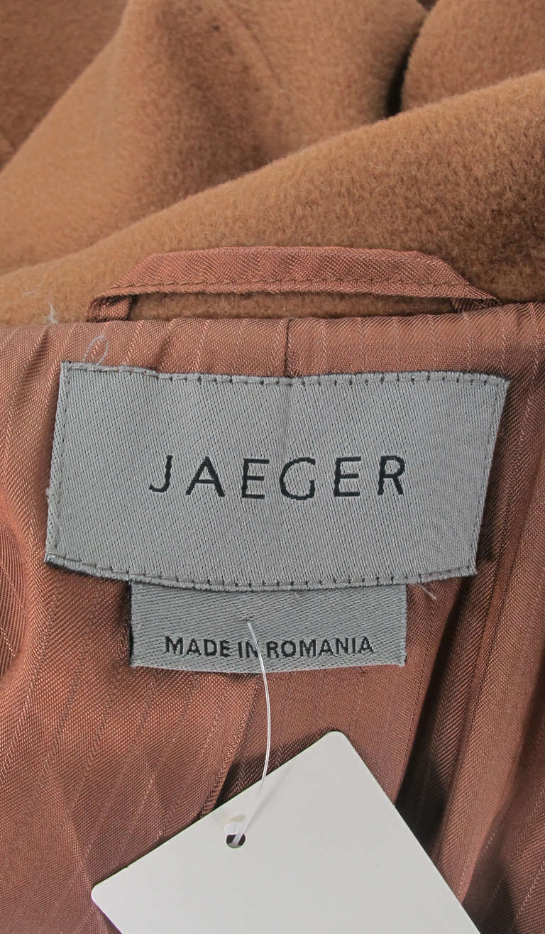 1990s Jaeger camel cashmere wrap coat 6