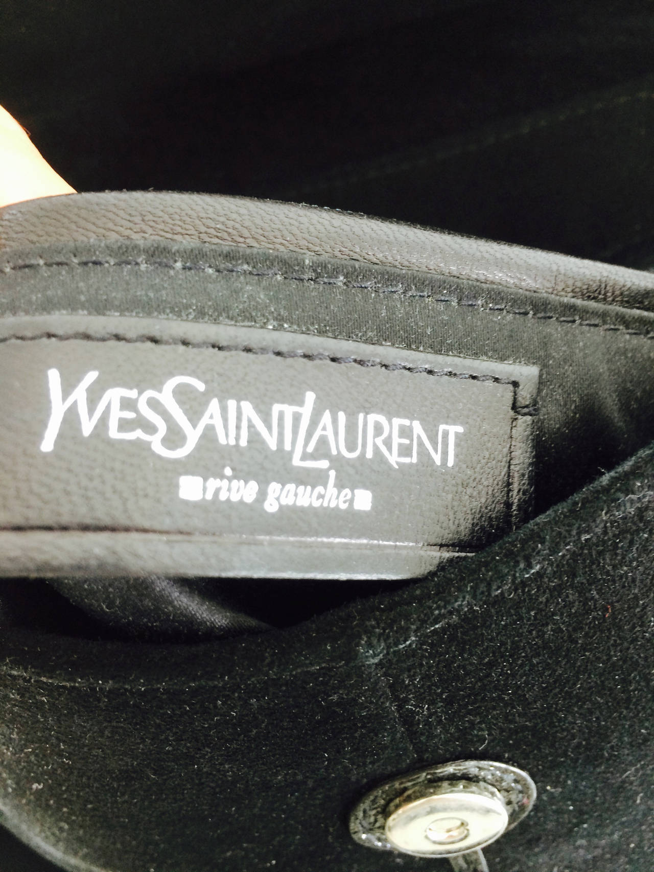 Yves St Laurent RIve Gauche black Chinoiserie evening handbag at 1stDibs