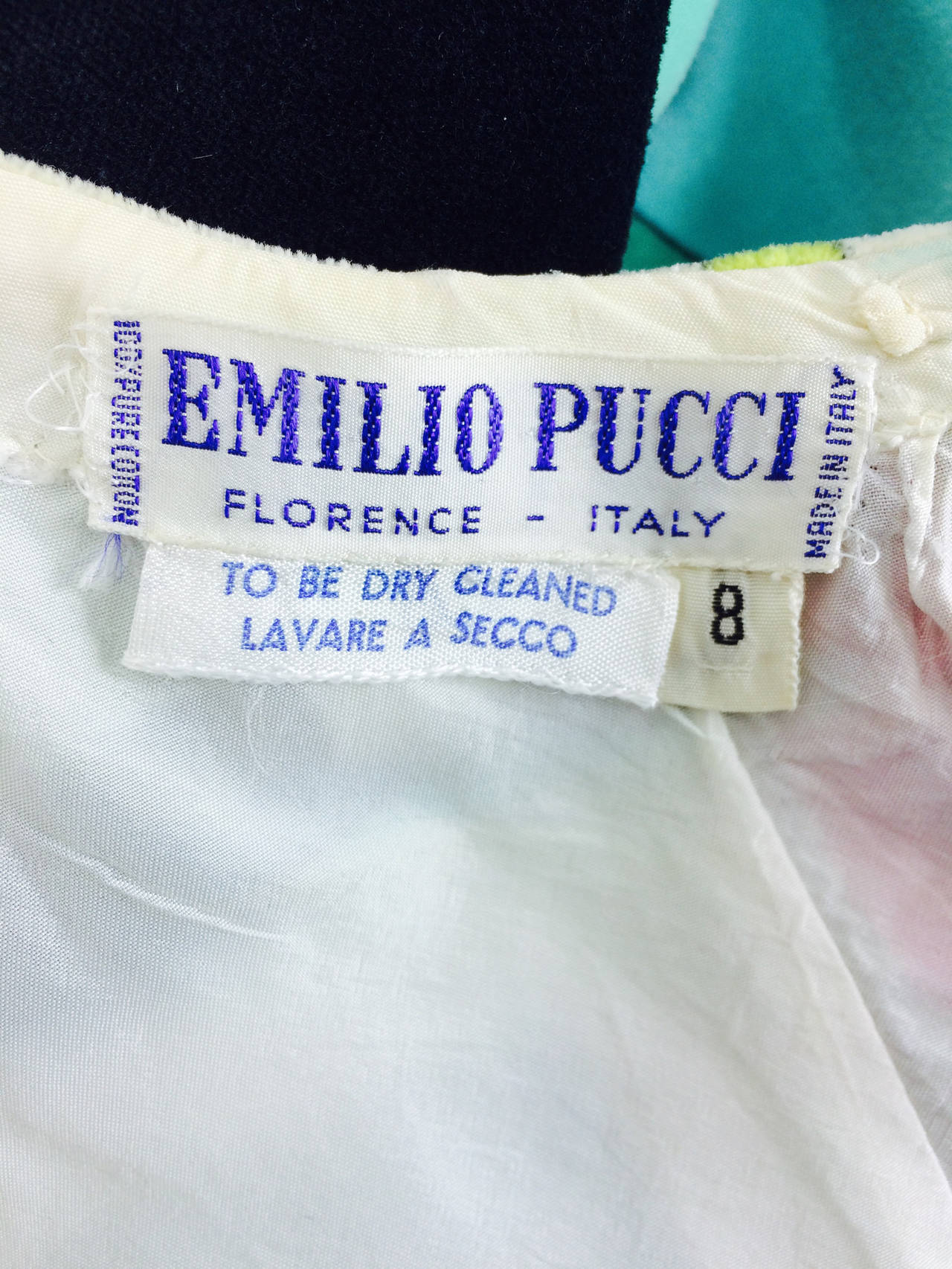 Emilio Pucci printed velveteen mini dress 1960s 5