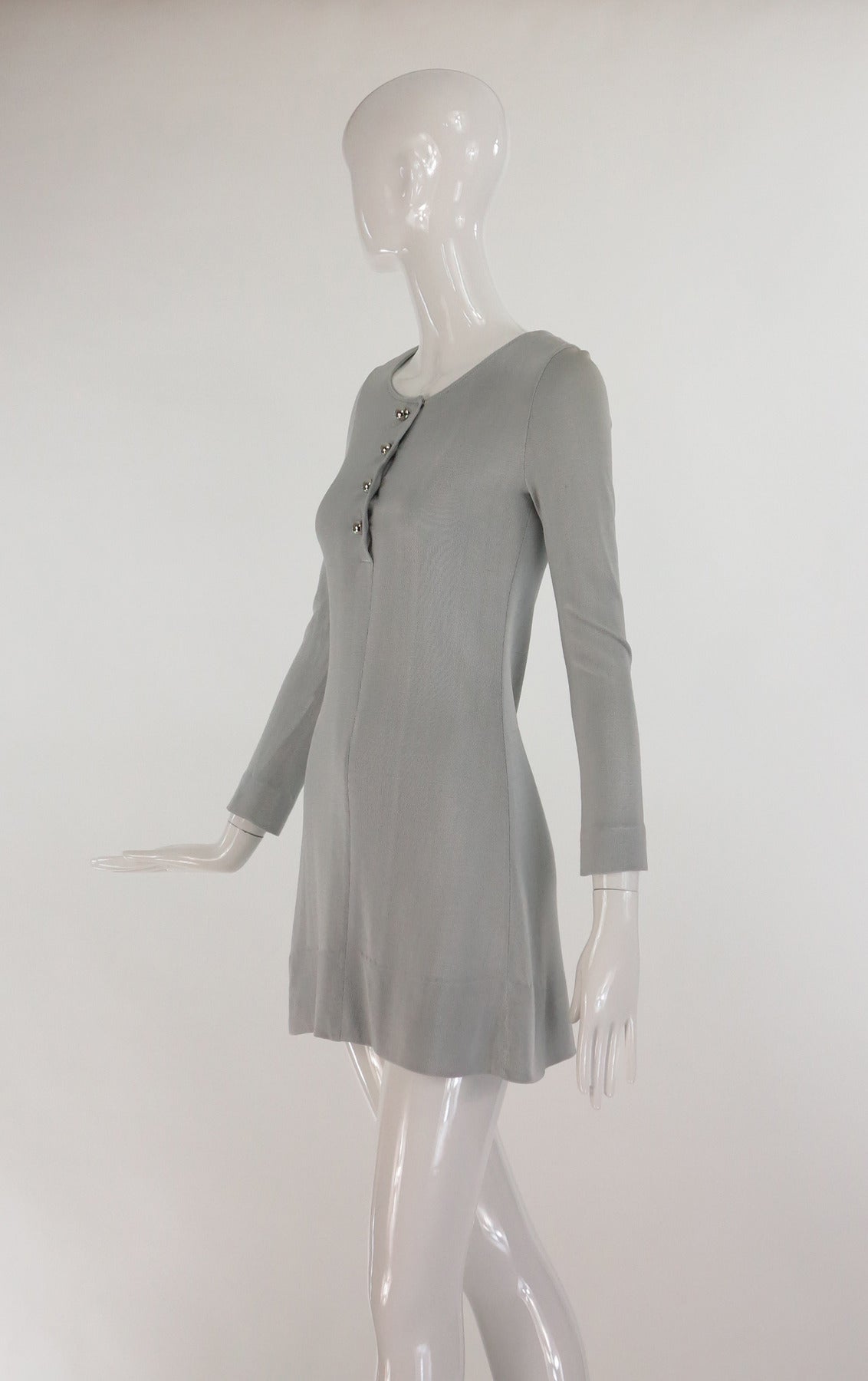 Women's Paraphernalia by Betsey Johnson 1960s silver metallic knit mini dress