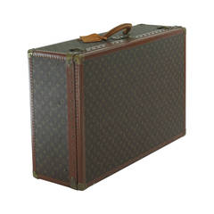 Louis Vuitton Alzar 80 monogram hardside suitcase/trunk 9