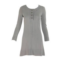 Paraphernalia by Betsey Johnson 1960s silver metallic knit mini dress