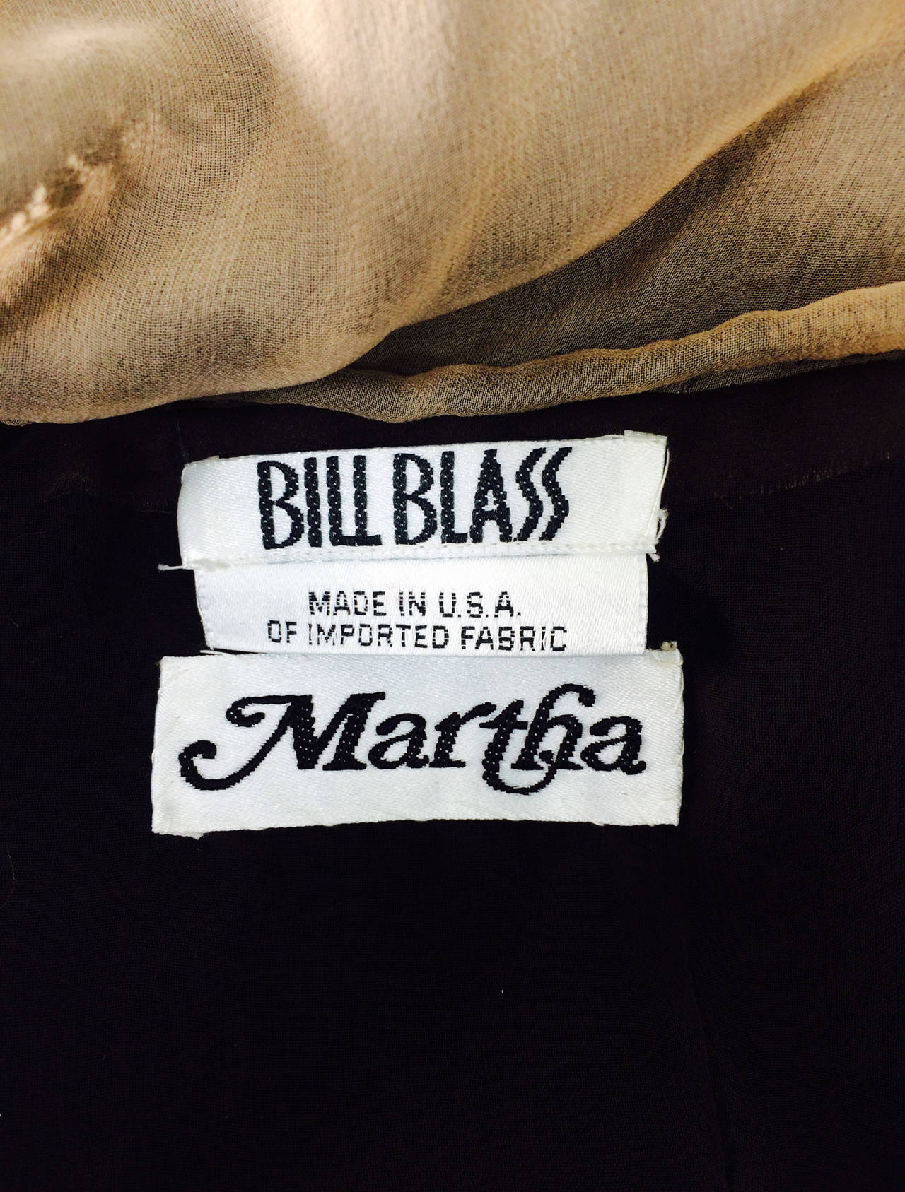 Bill Blass black lace ruffle & bow trimmed cocktail dress 1970s 6