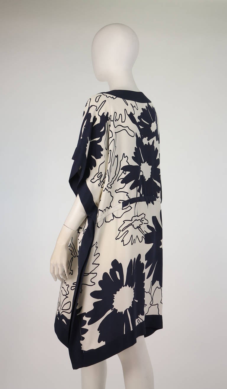 Women's Jaeger London silk bold floral caftan tunic