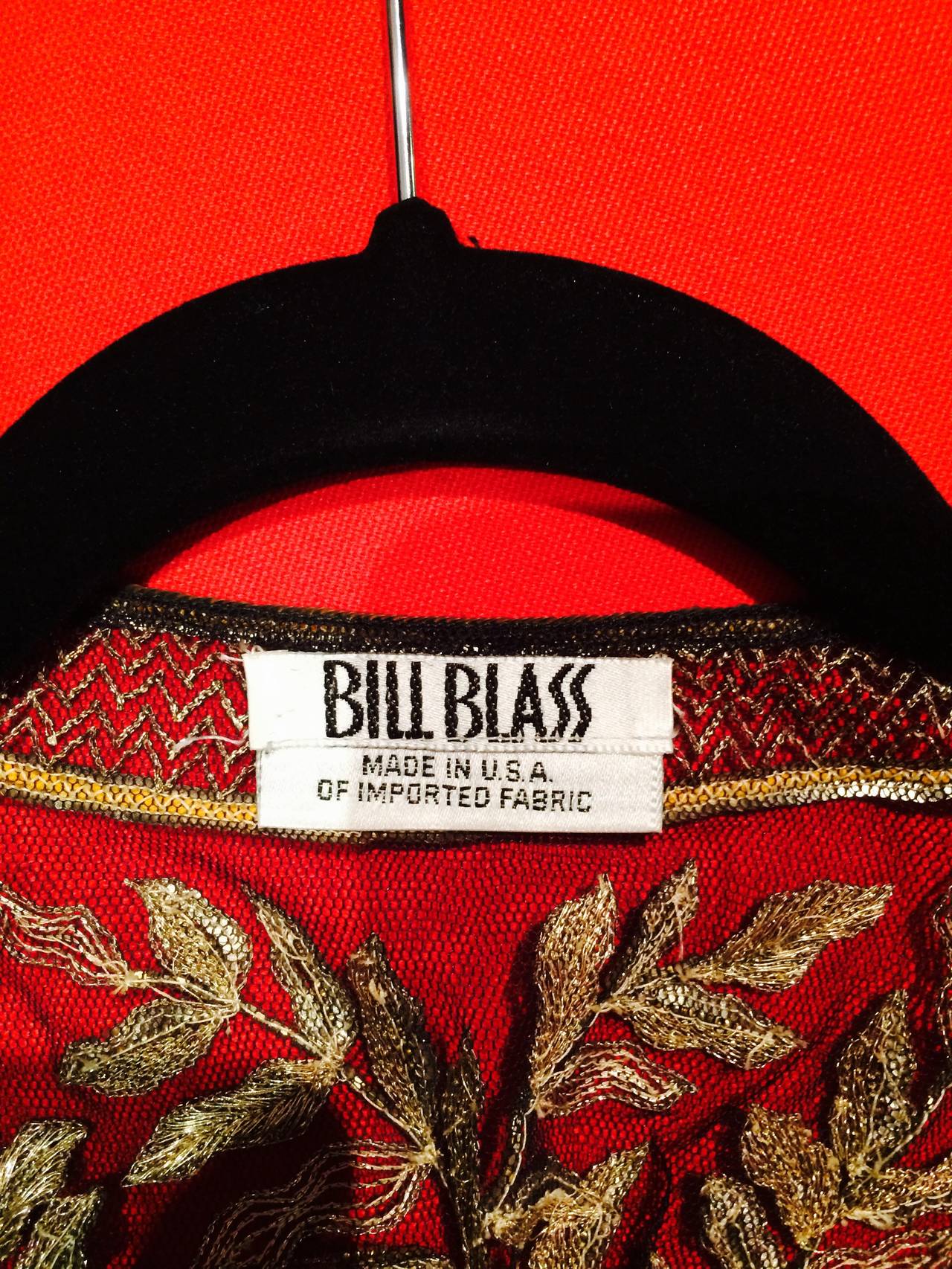 Bill Blass golden sequin & beaded tulle evening vest 1970s 6