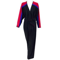 Bill Tice color block sporty jumpsuit 1980s 3