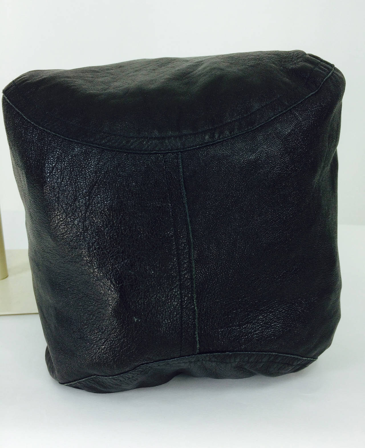 Halston black soft leather shoulder bag cover feature WWD Nov. 4, 1974 5
