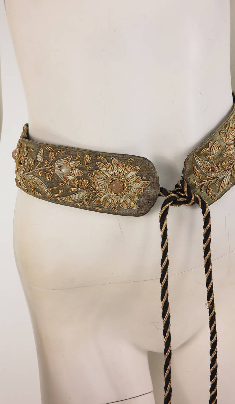 gold embroidered belt