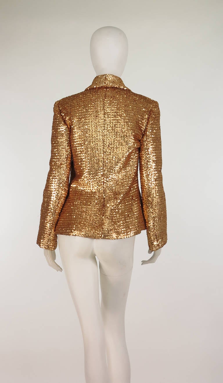 1970s French gold sequin jacket at 1stDibs