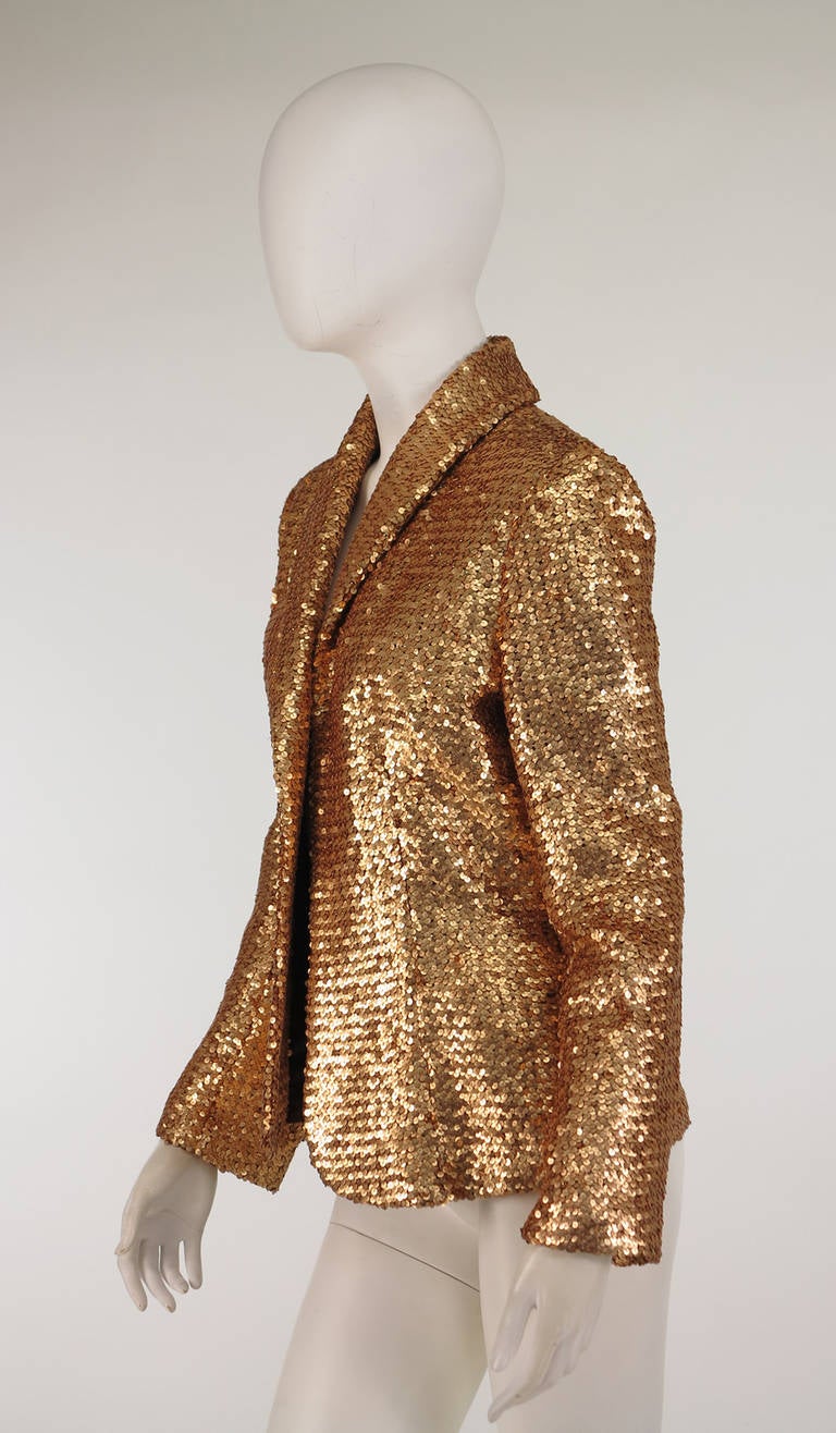 1970s French gold sequin jacket at 1stDibs