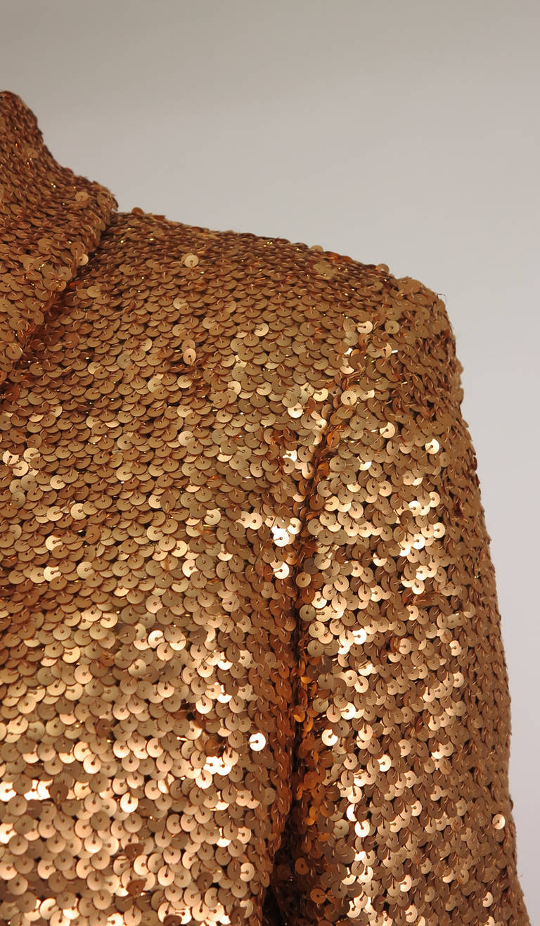 1970s French  gold sequin jacket 4