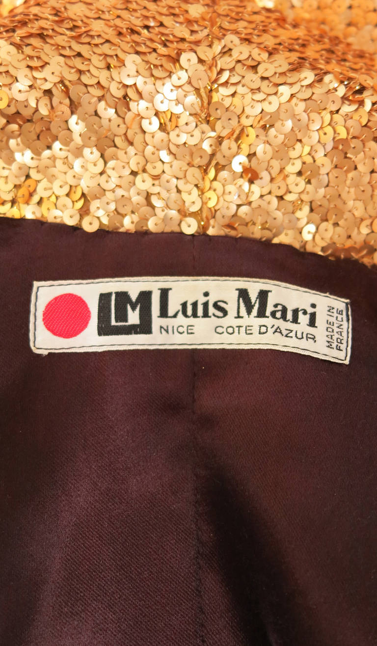 1970s French  gold sequin jacket 5