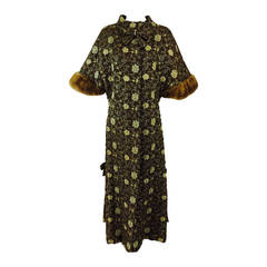 Bob Bugnand for Sam Friedlander mink cuff embroidered evening coat 1960s 11