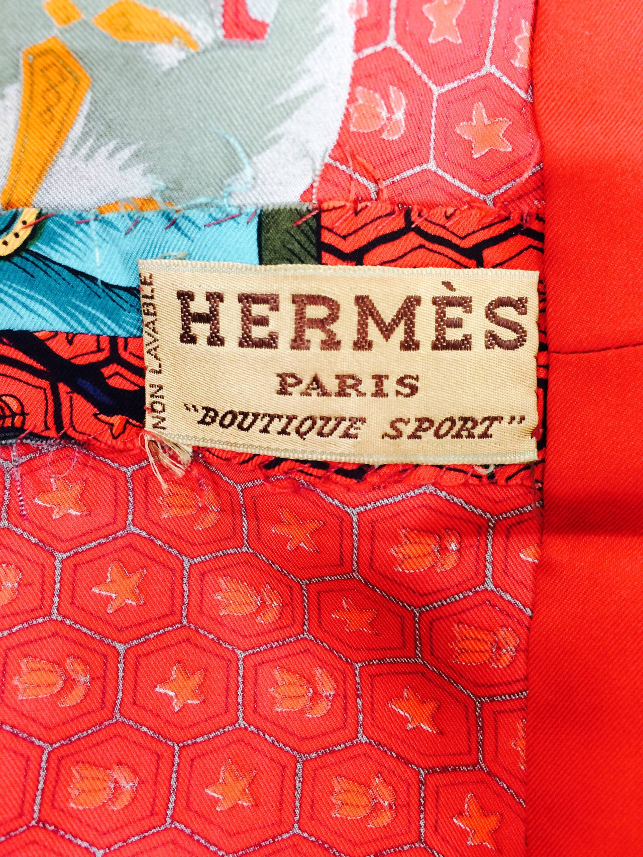 Hermes silk twill blouse Ispahan by Maurice Tranchant very rare 1960s ...