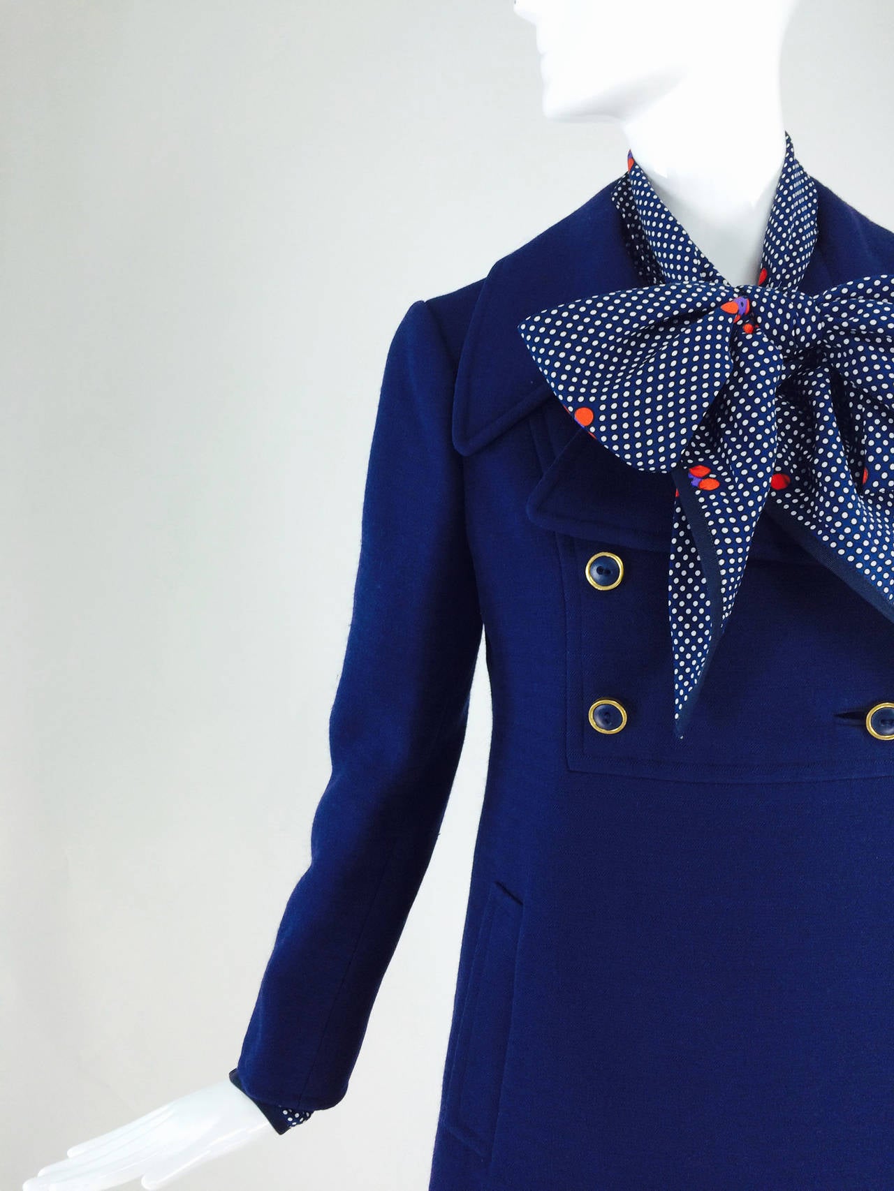 Geoffrey Beene flower check dress & coat ensemble 1960s 3