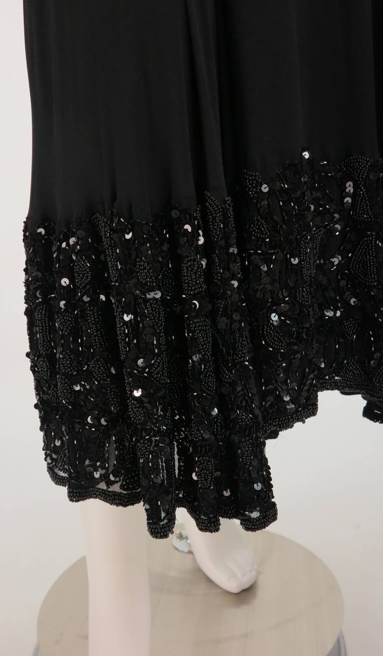 1990s black heavily beaded hem skirt 2