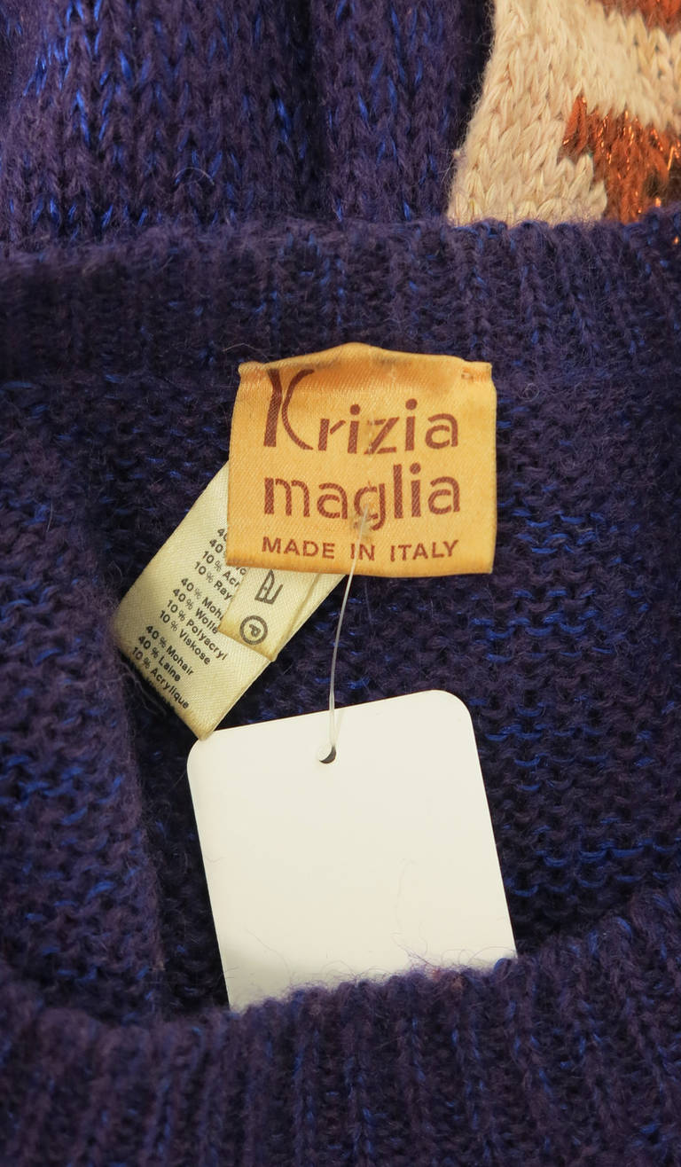 1980s Krizia Maglia The Monkey Family knit sweater 3