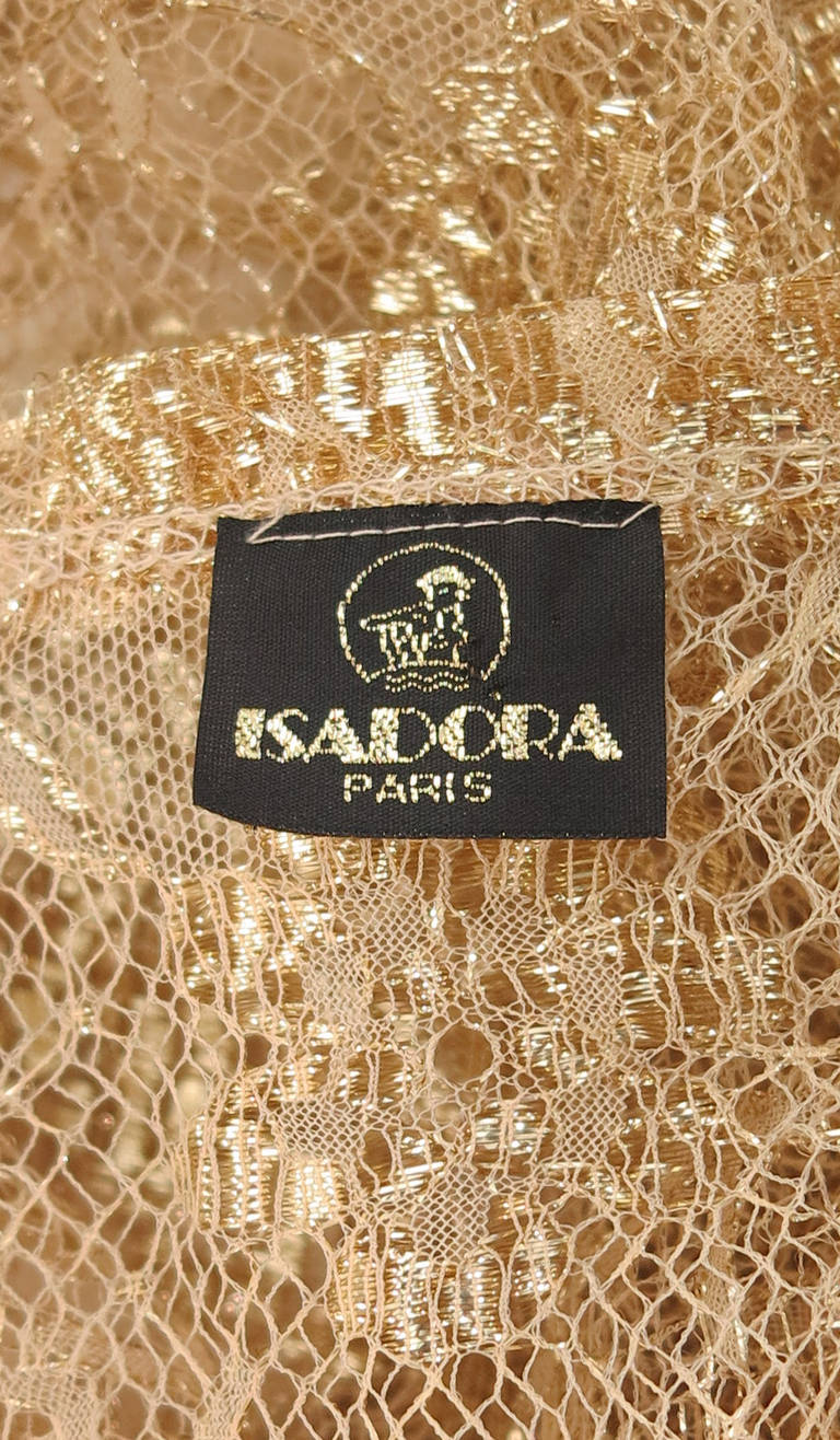 1980s Isadora Paris gold lace jacket 5