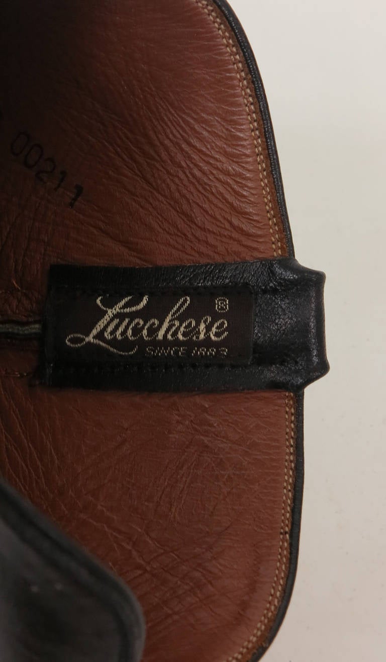 lucchese patent leather boots