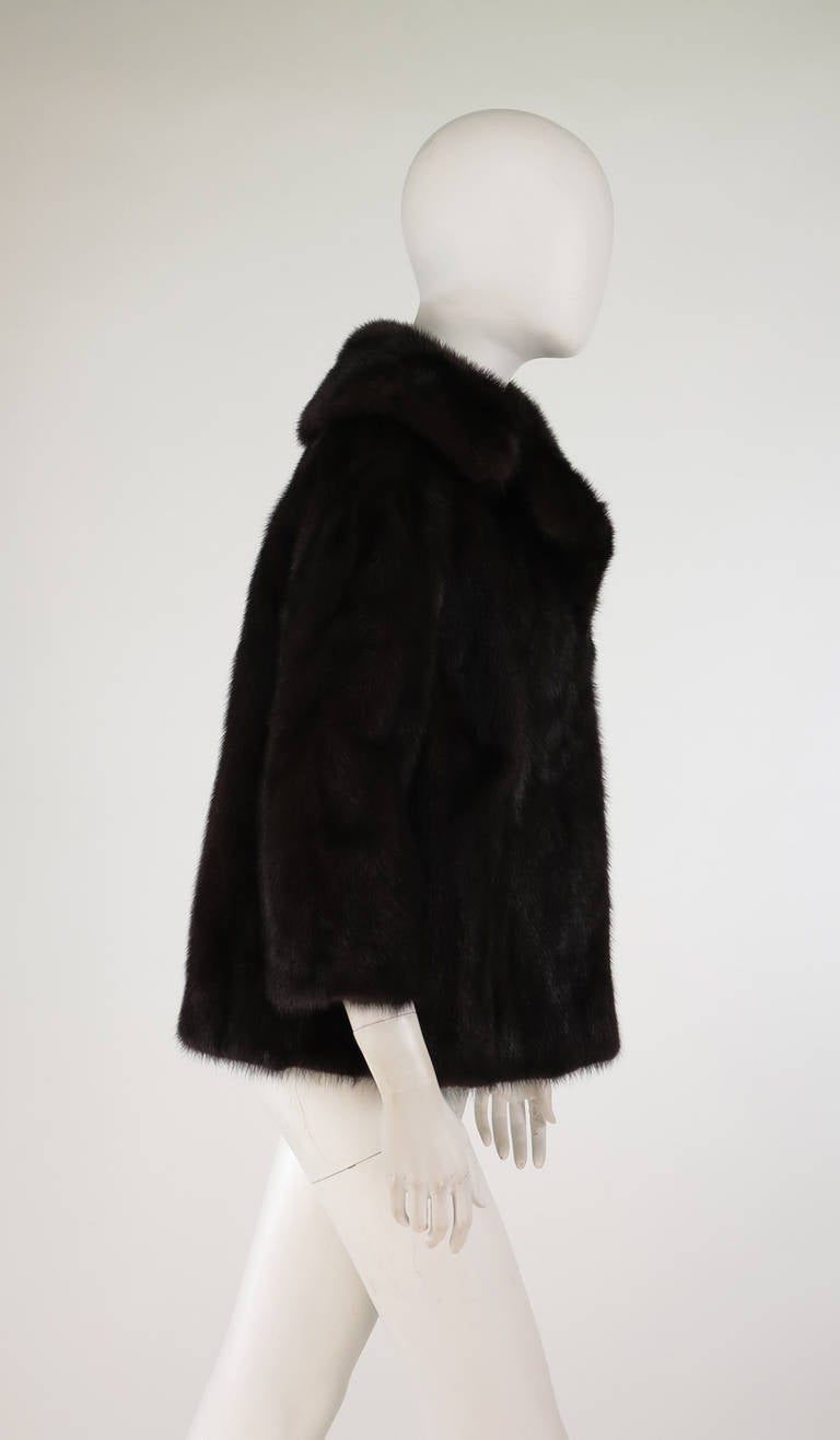 Women's 1960s dark mink fur jacket
