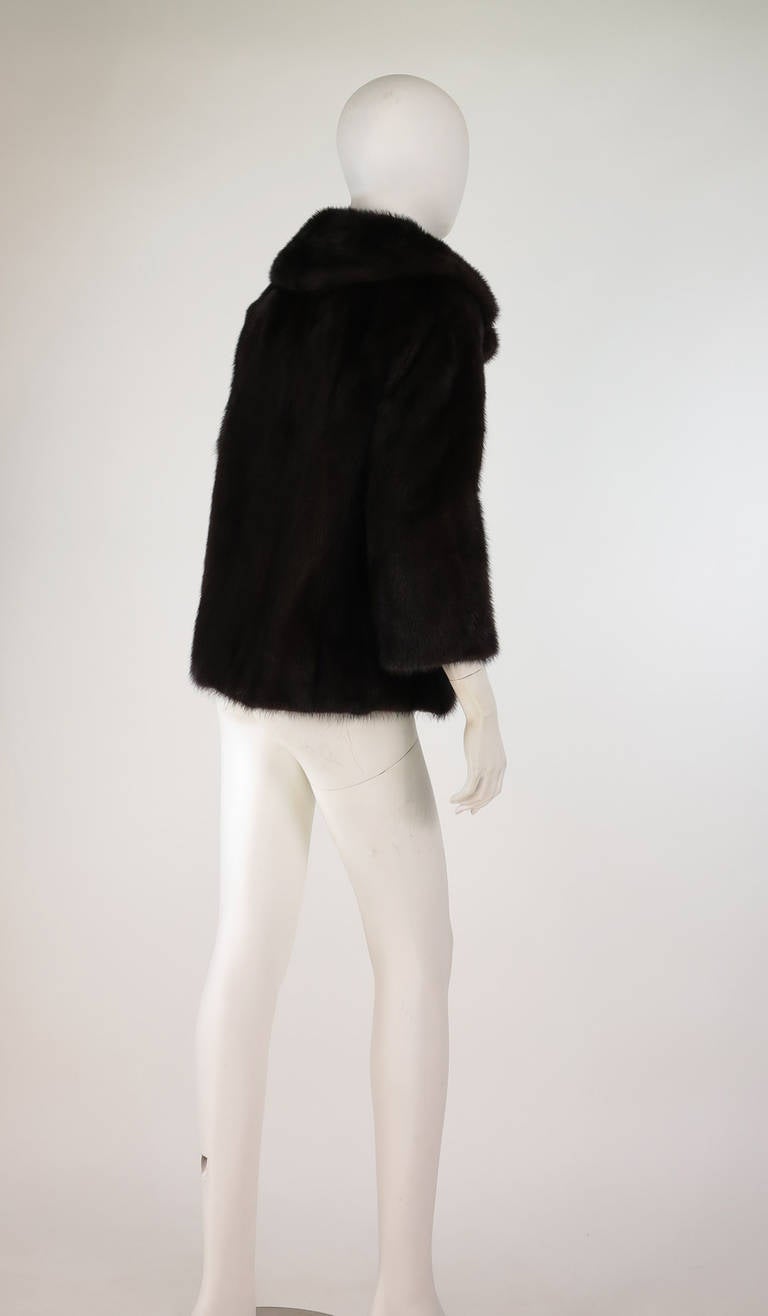 1960s dark mink fur jacket 1