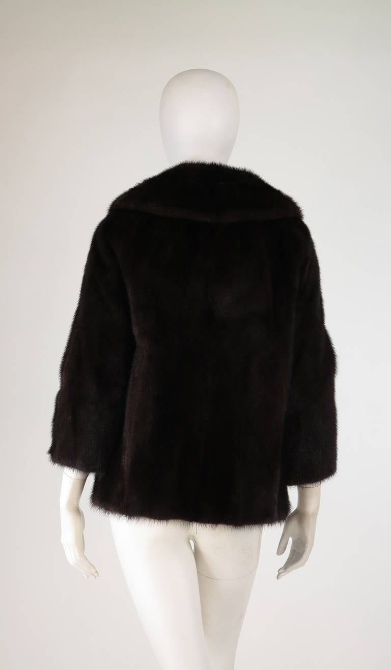 1960s dark mink fur jacket 2