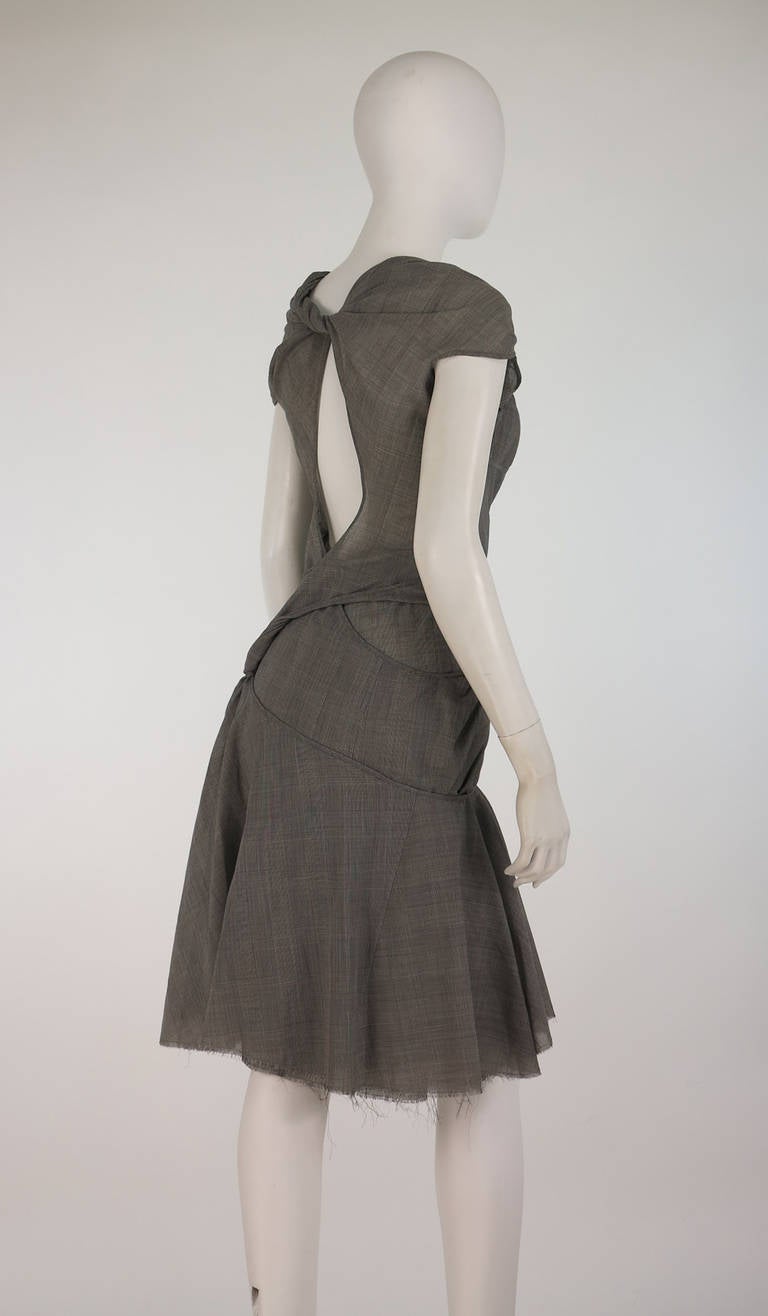 Women's JUNYA WATANABE Comme des Garcons wrapped & tied up plaid dress
