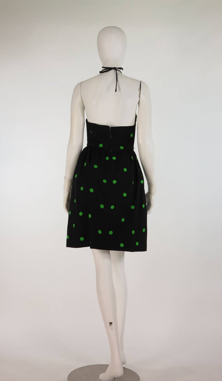 Women's 1960s Lanvin flower power halter mini dress