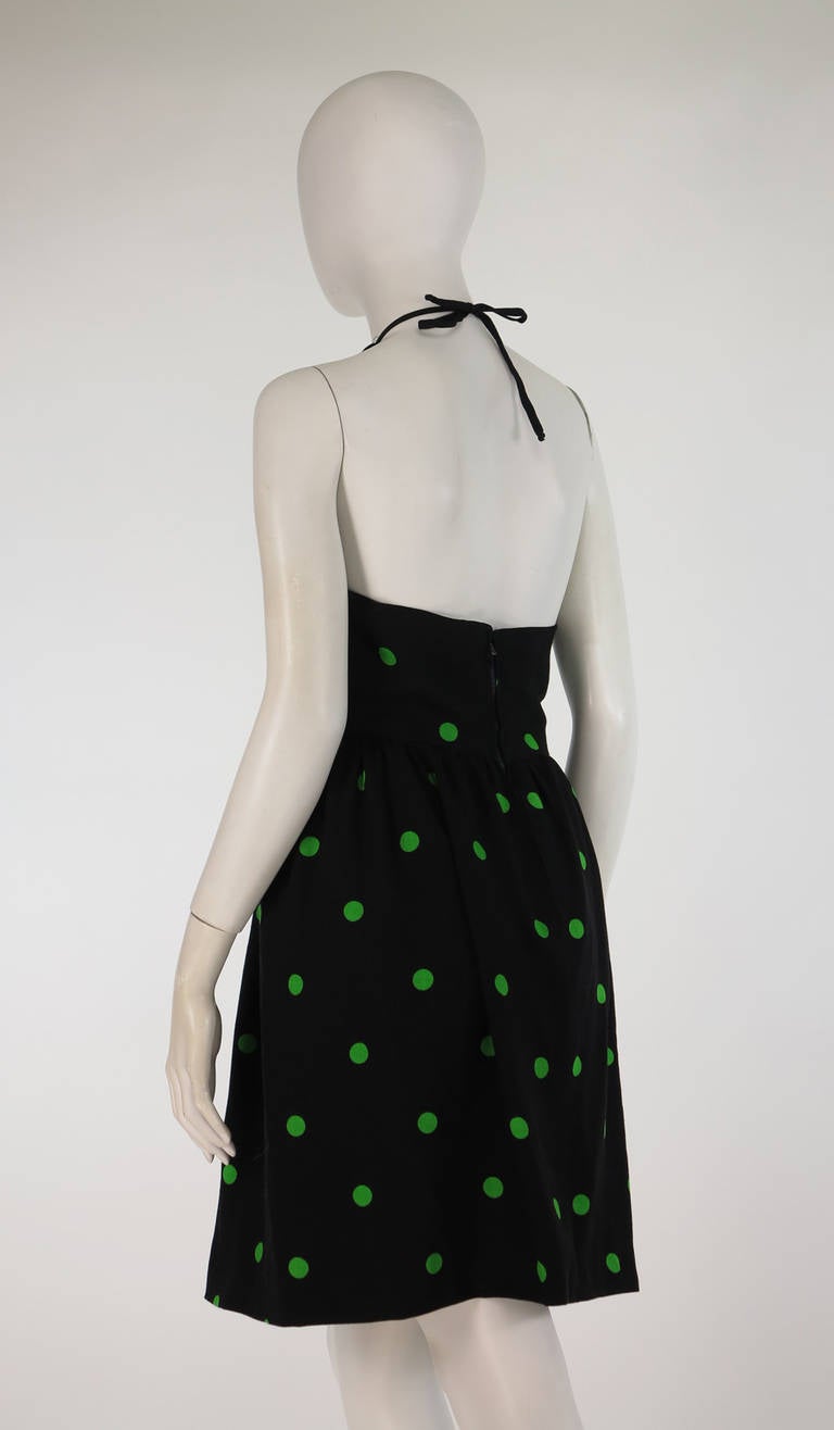 1960s Lanvin flower power halter mini dress 1