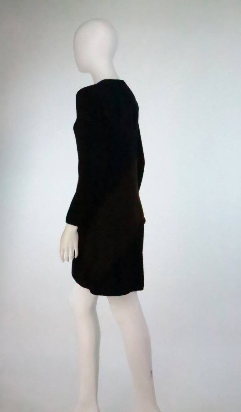 Black Laura Biagiotti colour block cashmere dress