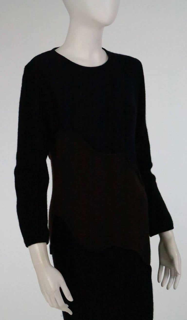 Laura Biagiotti colour block cashmere dress 2